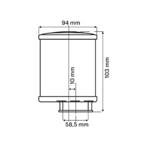 RED FILTER E13 Ø 60 straight for PHBG 15÷21-PHBL 20÷26 threaded carburettors