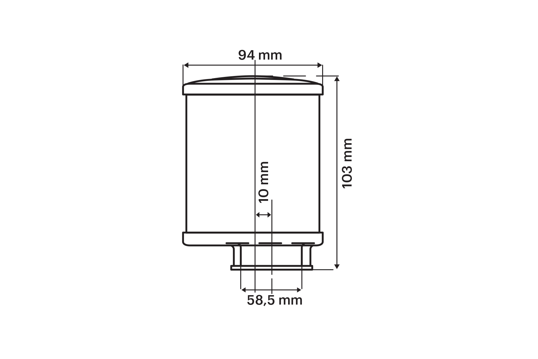 RED FILTER E13 Ø 60 straight for PHBG 15÷21-PHBL 20÷26 threaded carburettors