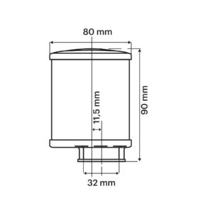 RED FILTER E14 Ø 32 straight for PHBG 19 - PHBD 14 carburettors
