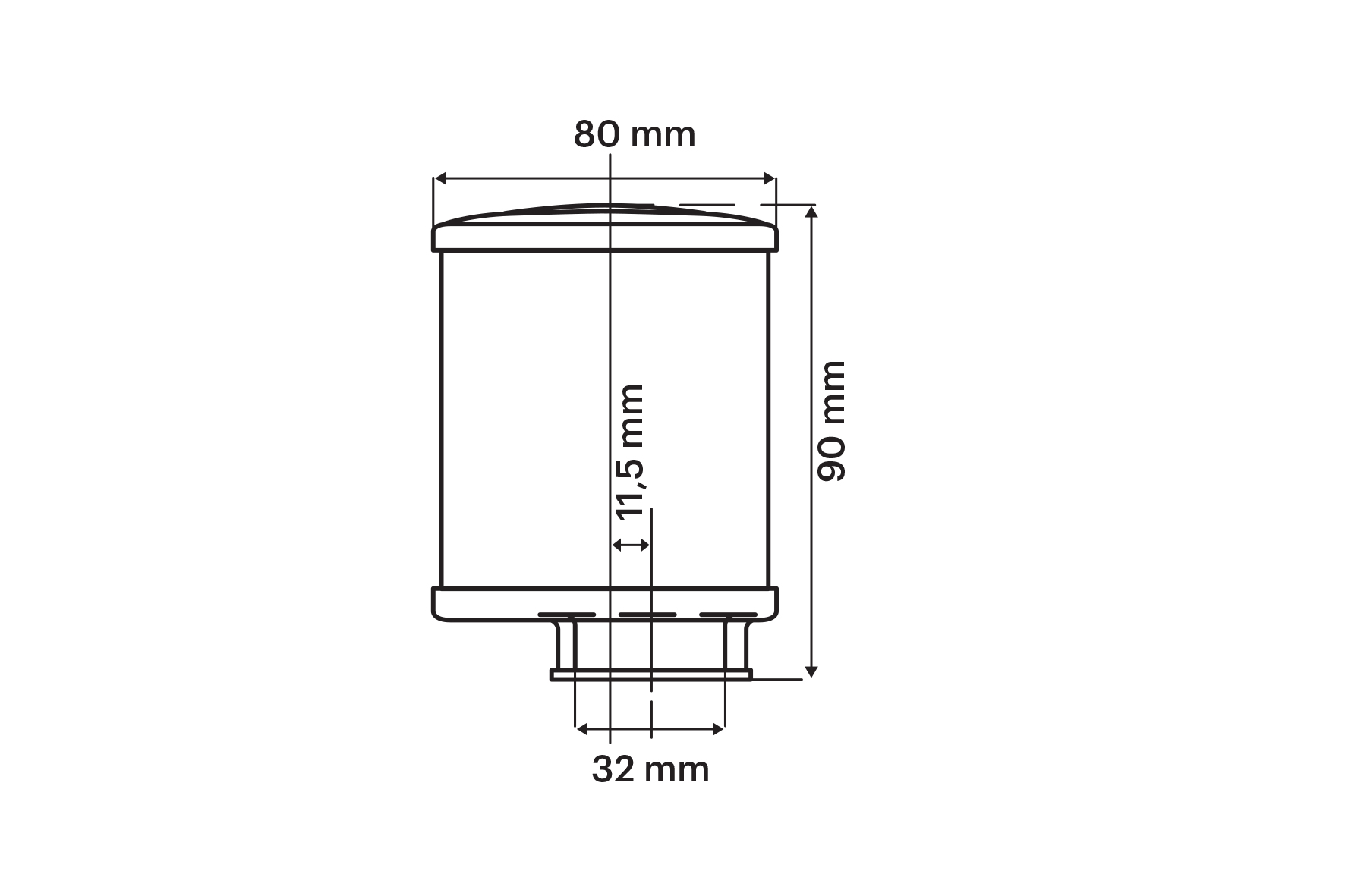 RED FILTER E14 Ø 32 straight for PHBG 19 - PHBD 14 carburettors