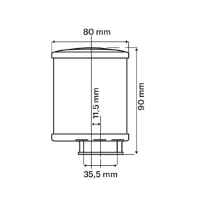 RED FILTER E14 Ø 35,5 straight for PHVA 12÷17,5 - PHBN 17,5 carburettors