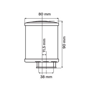 RED FILTER E14 Ø 38 straight for PHBL 22 carburettors
