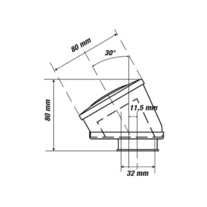 RED FILTER E14 Ø 32 inclined 30° for PHBG 19 - PHBD 14 carburettors