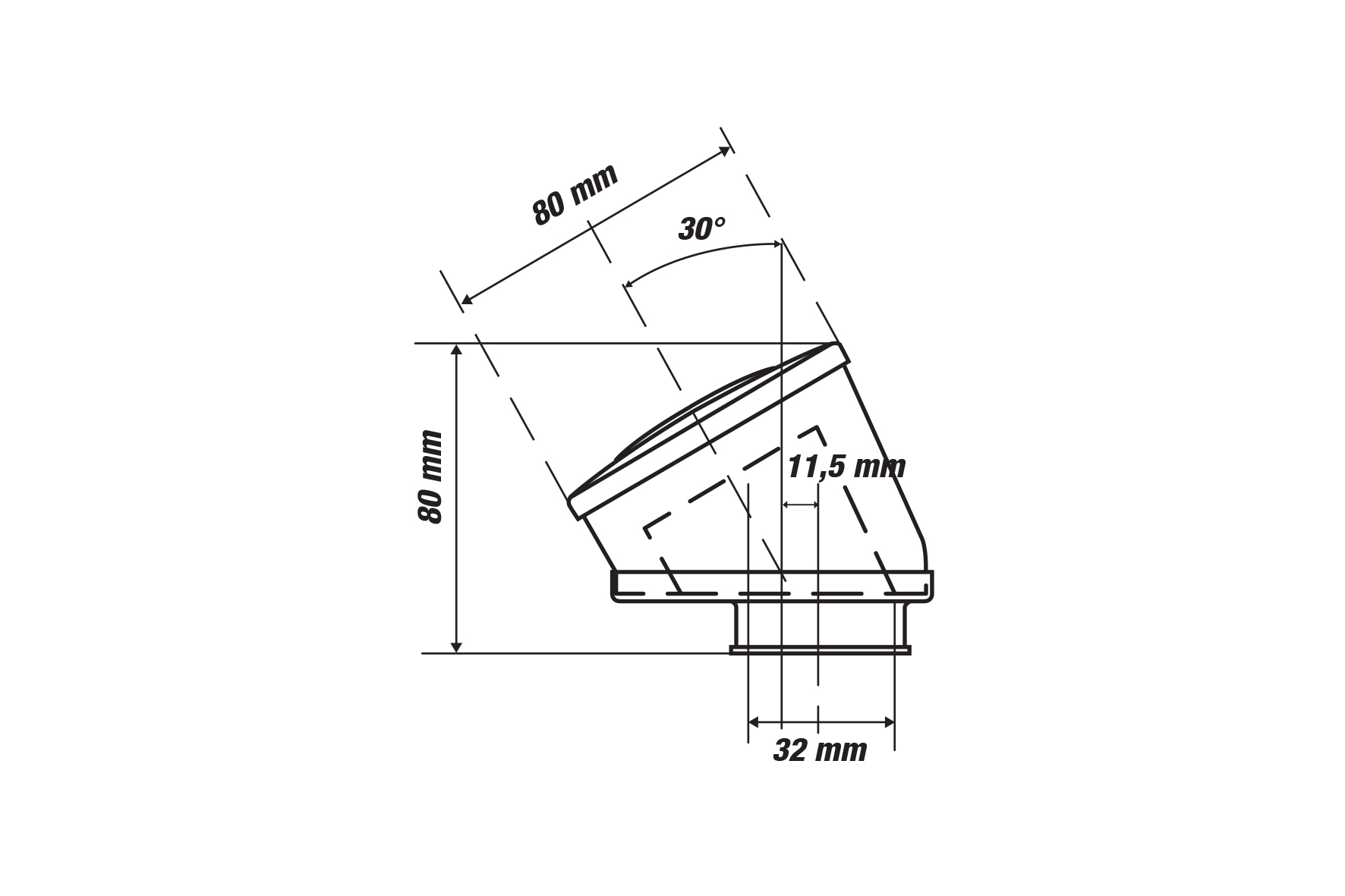 RED FILTER E14 Ø 32 inclined 30° for PHBG 19 - PHBD 14 carburettors