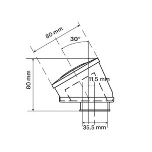 RED FILTER E14 Ø 35,5 inclined 30° for PHVA 12÷17,5 - PHBN 17,5 carburettors