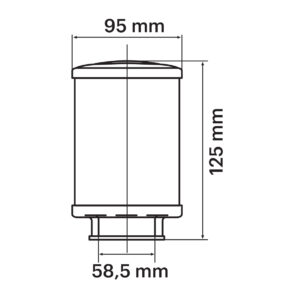RED FILTER E16 Ø 60 for PHBG 15-21 - PHBL 20-26 threaded carburettors
