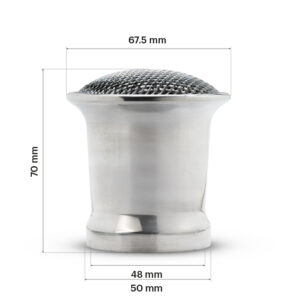 Air horn Ø 48x70x1,2 fastening threaded with net for PHBE-PHF carburettors
