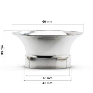 Air horn without net with Ø 43 inner, 45 external and 33 height mm