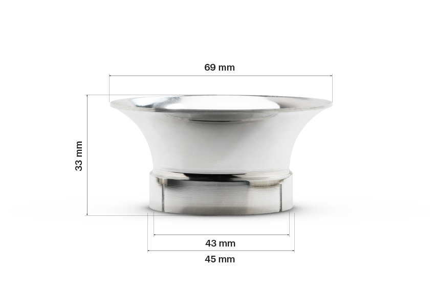 Air horn without net with Ø 43 inner, 45 external and 33 height mm