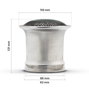 Air horn  Ø 52x70x1,2 fastening threaded with net for PHM carburettors