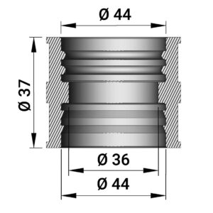 Intake rubber for PHBE-PHF 32-36 (37 mm) carburettors