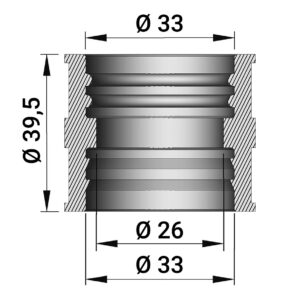 Intake rubber for VHB 24-26 F (39,5 mm) carburettors