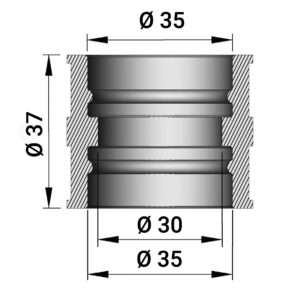Intake rubber for PHBH 29-30 B (37 mm) carburettors