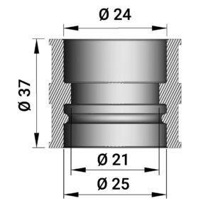 Intake rubber for PHBG 15-21 B (37 mm) carburettors