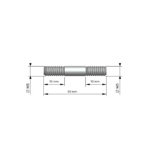 2 M studs 5x30 for cylinder head