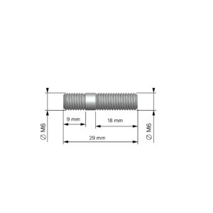 2 M studs 6x18 (UNI 5911) for exhasut system